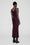 ANINE BING Bar Silk Skirt - Bordeaux - On Model Back