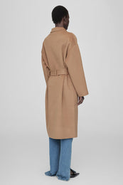 ANINE BING Dylan Coat - Camel Cashmere Blend - On Model Back