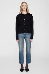 ANINE BING Jameson Cardigan - Black - On Model Front