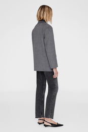 ANINE BING Quinn Blazer - Heather Grey - On Model Back