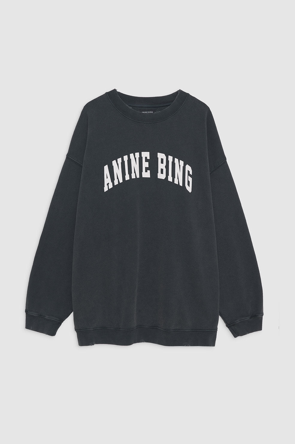 ANINE BING Tyler Sweatshirt - Washed Black - Front View