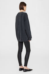 ANINE BING Tyler Sweatshirt - Washed Black - On Model Back