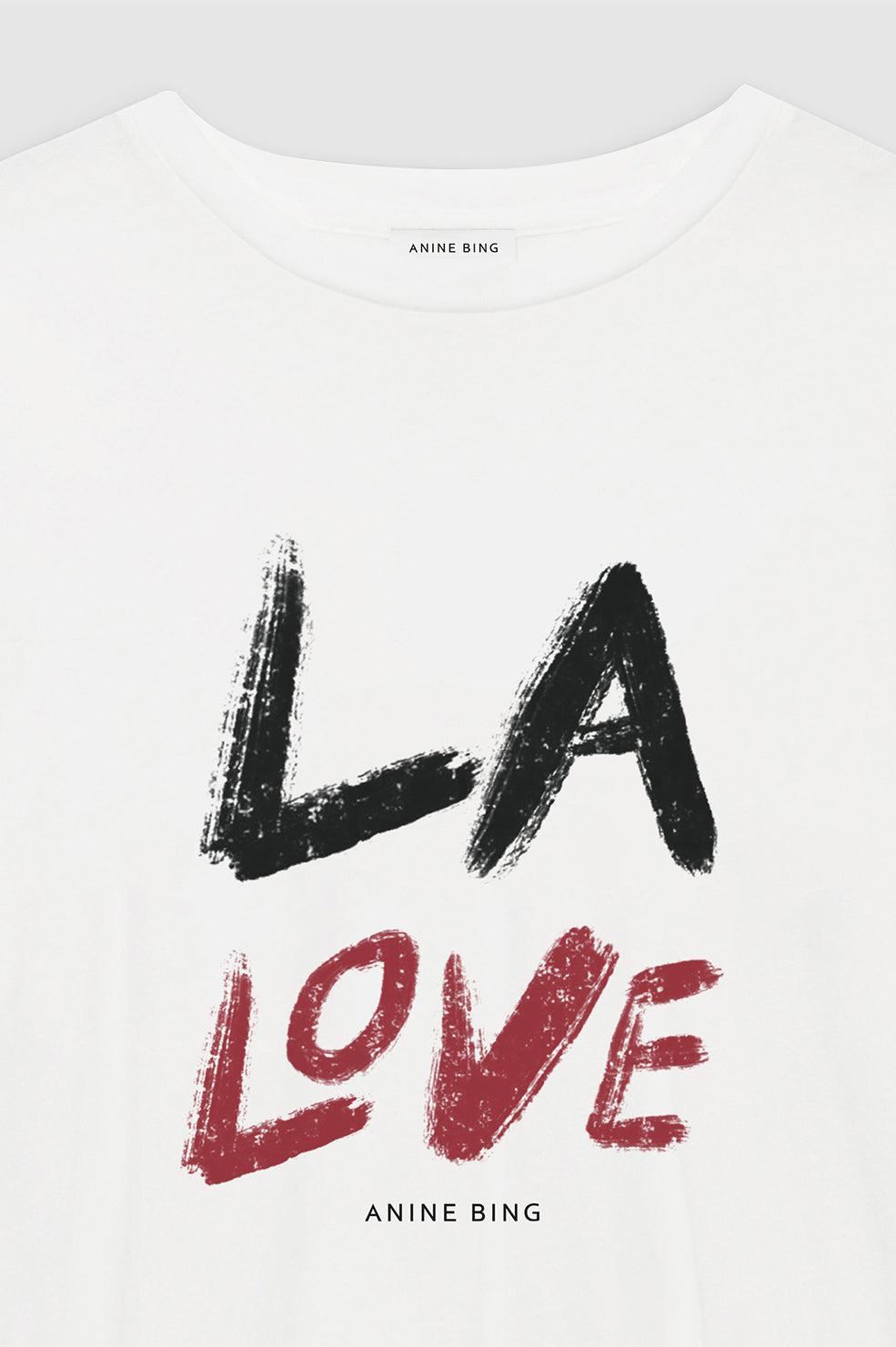 ANINE BING Cohen Tee LA Love - Ivory - Detail View