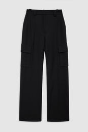 ANINE BING Dayton Cargo Pant - Black - Front View