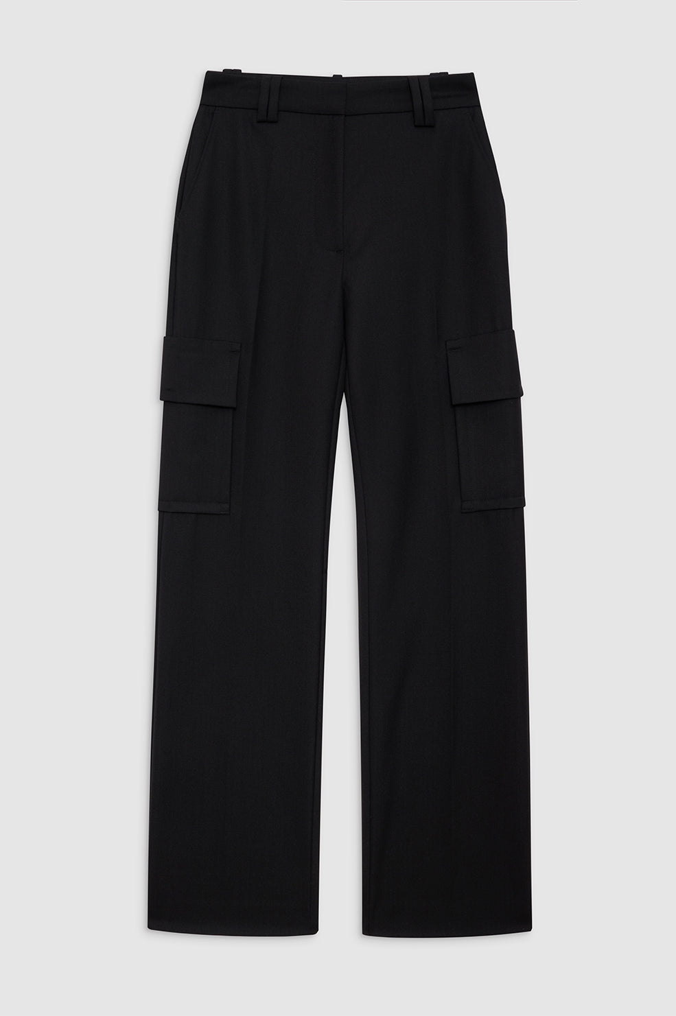 ANINE BING Dayton Cargo Pant - Black - Front View