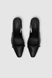 ANINE BING Freya Slingbacks - Black - Top View