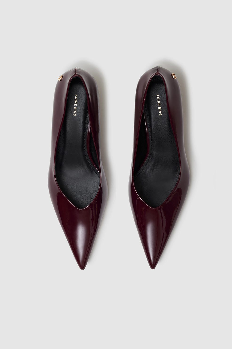 Hilda Pumps - Dark Red Patent