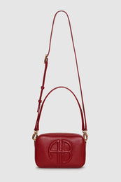 ANINE BING Lili Bag - Red Pebbled - Second Front View