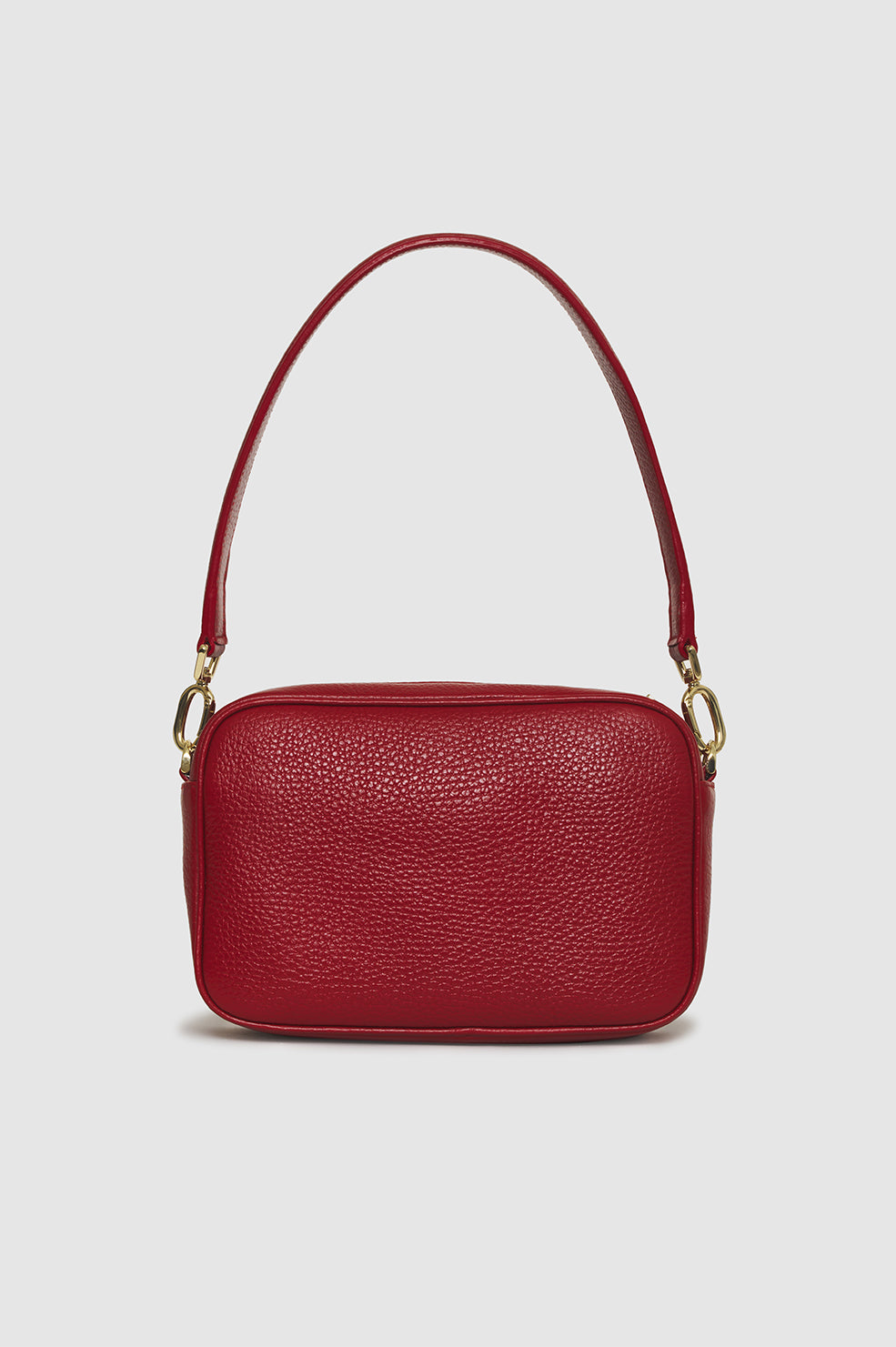 ANINE BING Lili Bag - Red Pebbled - Back View