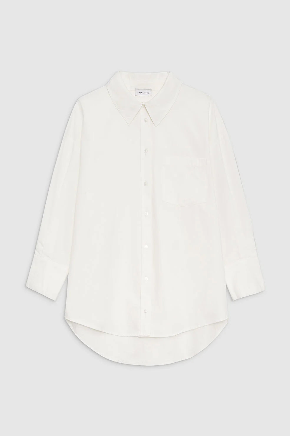 ANINE BING Mika Shirt - White - Front View