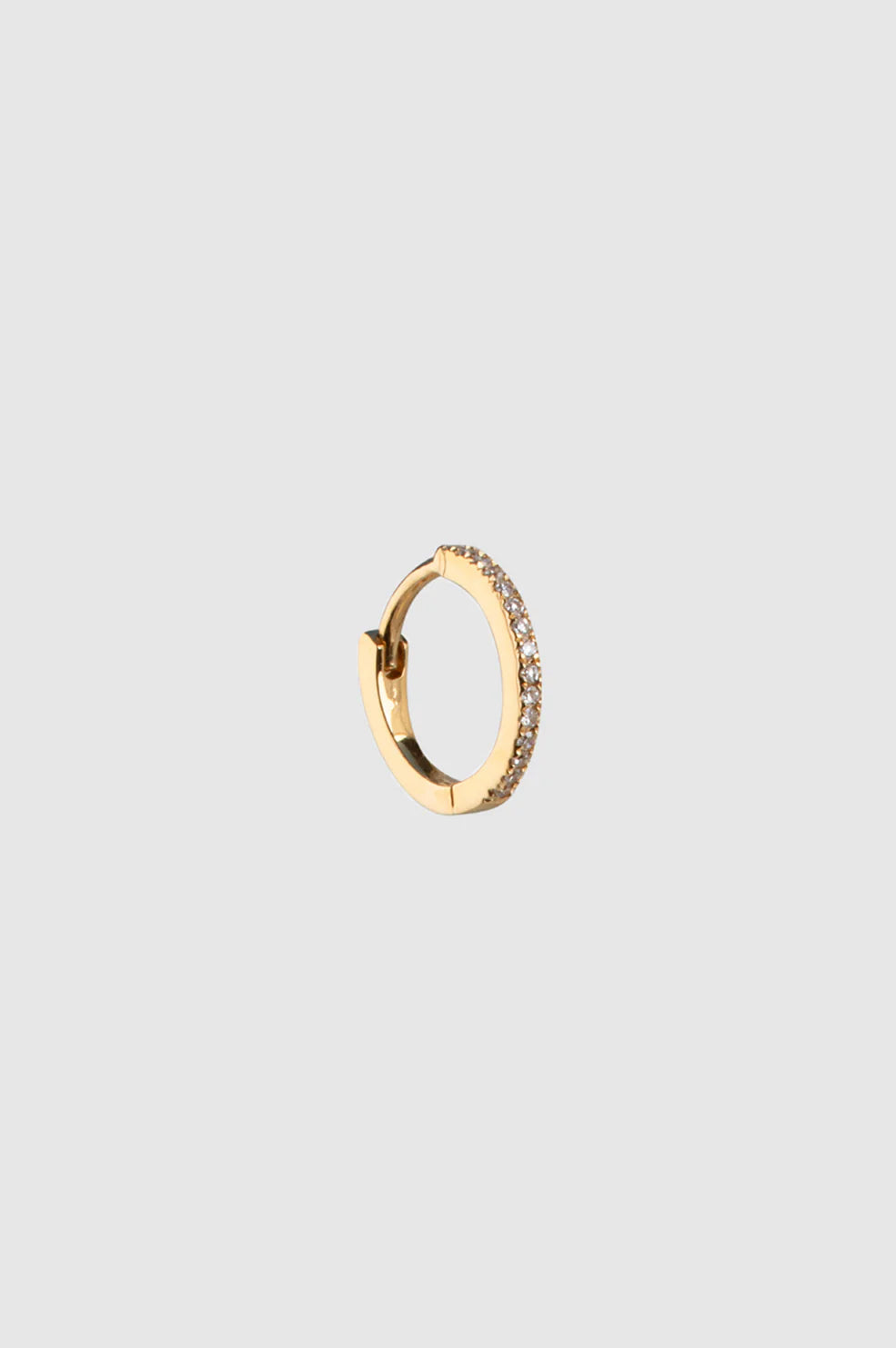 Small Diamond Hoop - 14k Gold