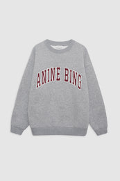 ANINE BING Spencer Sweatshirt Anine Bing - Medium Heather Grey - Front View