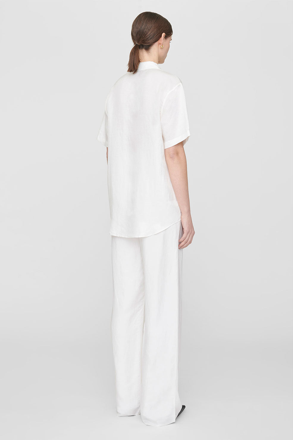 Carrie Pant - White Linen Blend